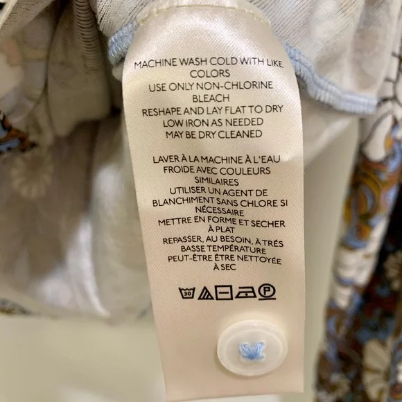 Anthropologie Maeve Women's Floral Ruched Button Down Top - Size Medium - Picture 4 of 7